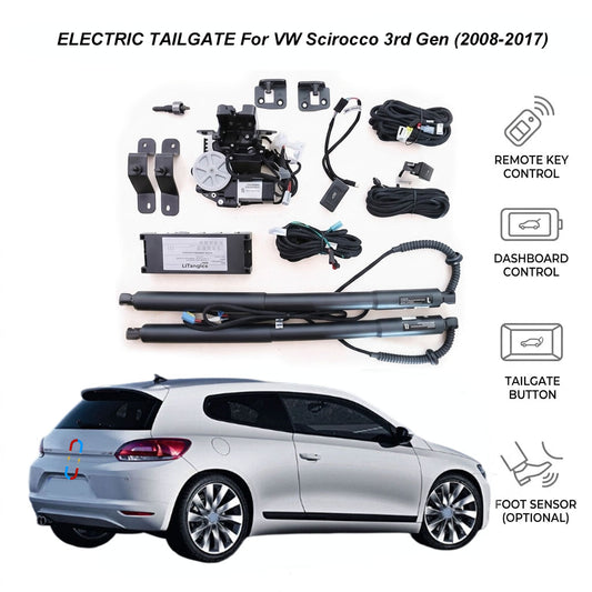 Electric Power Tailgate Lift for Volkswagen VW Scirocco 3rd Gen (2008-2017) | VW Scirocco Smart Hatch Upgrade | CE & FCC Certified