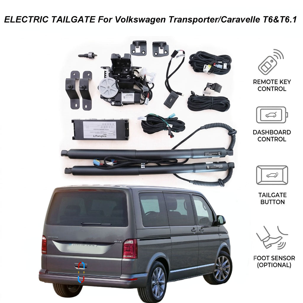 Elektrische Heckklappenöffnung für Volkswagen Transporter / Caravelle T6 & T6.1 (2016-2022) | VW T6.1 Smart Hatch Upgrade | CE & FCC zertifiziert