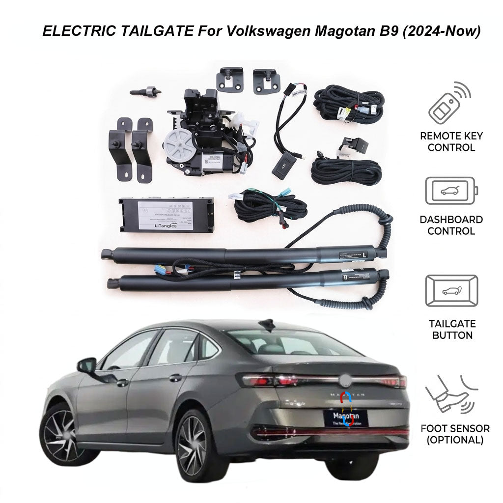 Electric Power Tailgate Lift for Volkswagen Magotan B9 (2024-Now) | VW Magotan Smart Trunk Opener Upgrade | CE & FCC Certified