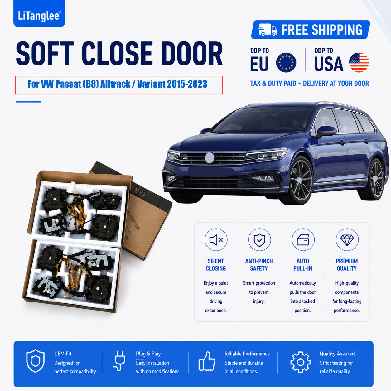For Volkswagen Passat (B8) Alltrack / Variant 2015-2023 Premium Electric Suction Door Kit
