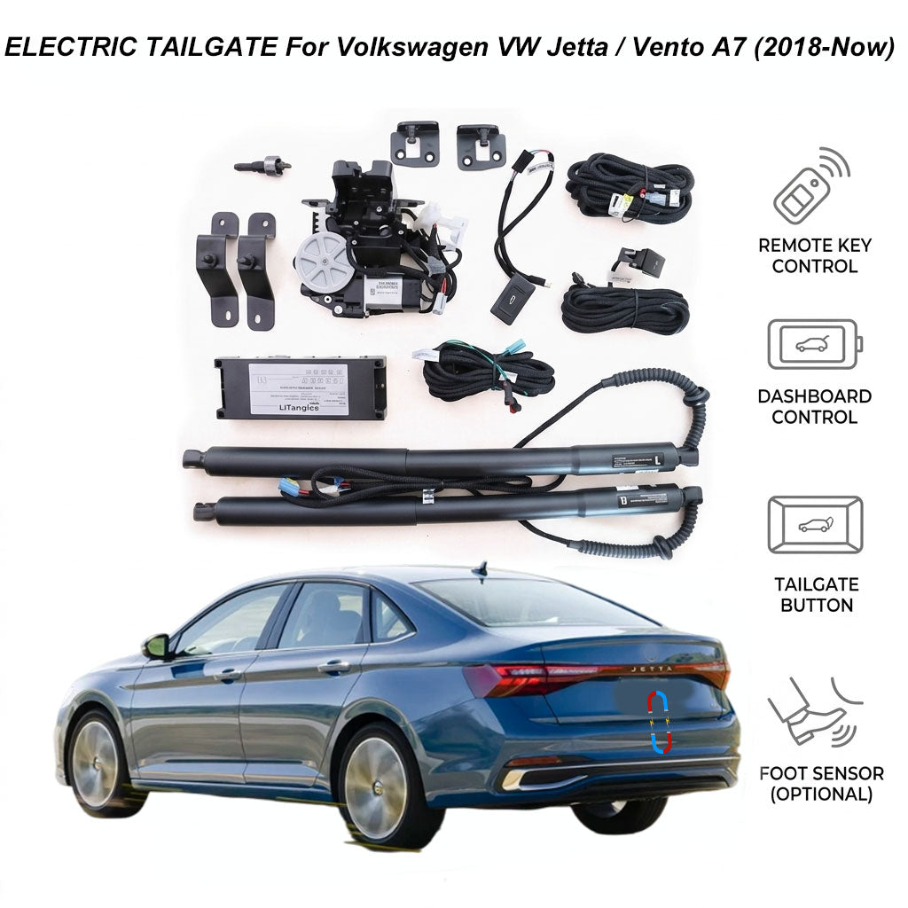 Elektrische Heckklappen-Hebevorrichtung für Volkswagen VW Jetta / Vento A7 (2018-Heute) | Volkswagen Smart Trunk Opener Upgrade | CE- & FCC-zertifiziert