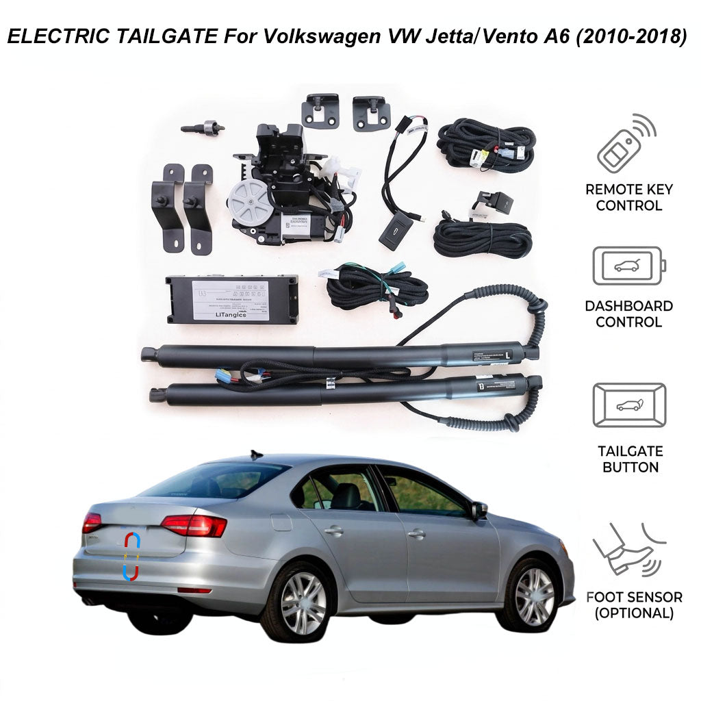 Elektrische Heckklappe für Volkswagen VW Jetta / Vento A6 (2010-2018) | Smart Trunk Opener Upgrade für Volkswagen | CE- und FCC-zertifiziert