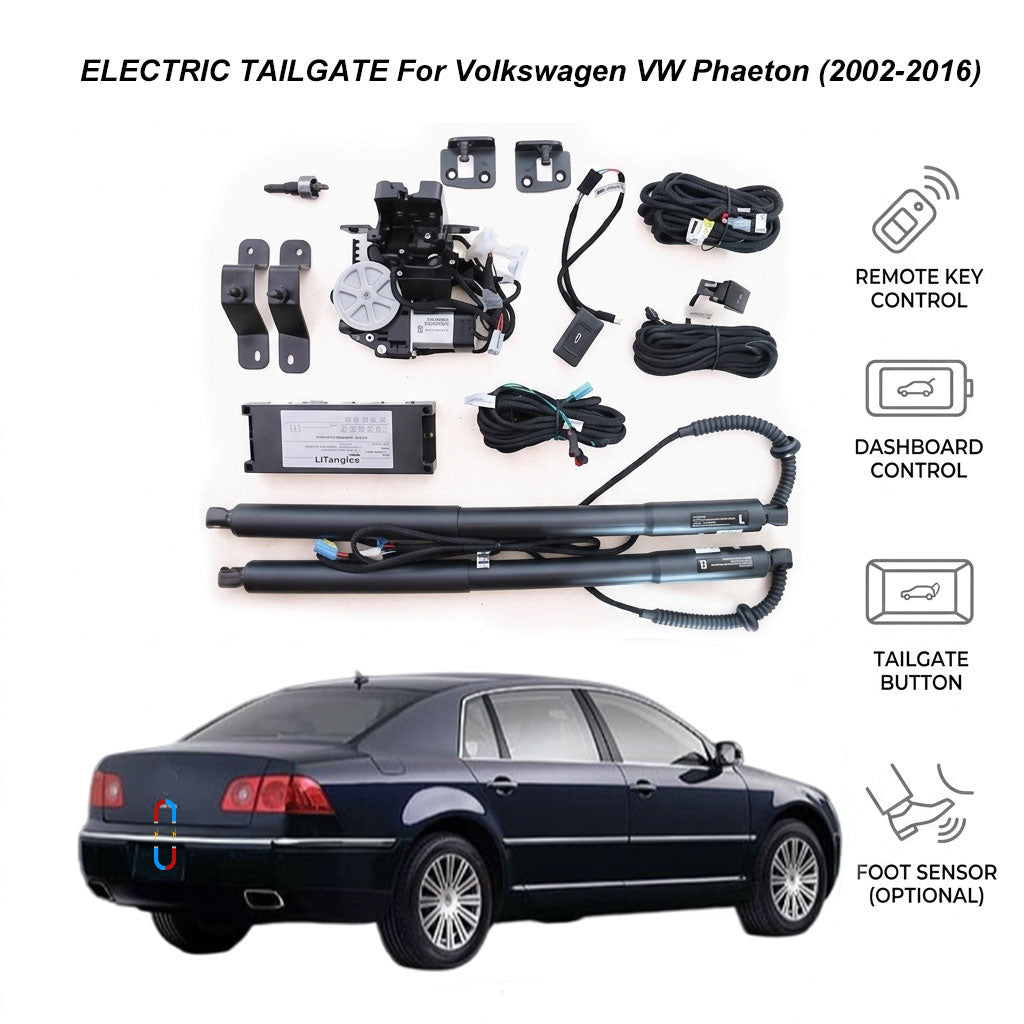 Electric Power Tailgate Lift for Volkswagen VW Phaeton (2002-2016) | Volkswagen Luxury Sedan Smart Trunk Upgrade | CE & FCC Certified