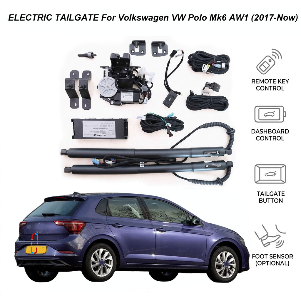 Electric Power Tailgate Lift for Volkswagen VW Polo Mk6 AW1 (2017-Now) | Volkswagen Smart Trunk Opener Upgrade | CE & FCC Certified