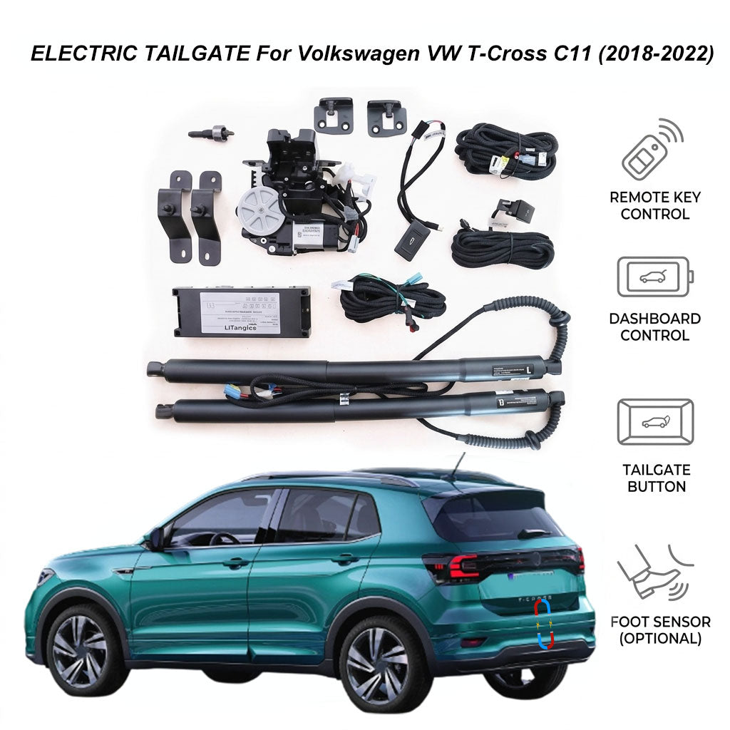 Electric Power Tailgate Lift for Volkswagen VW T-Cross C11 (2018-Now) | Volkswagen Smart Trunk Opener Upgrade | CE & FCC Certified