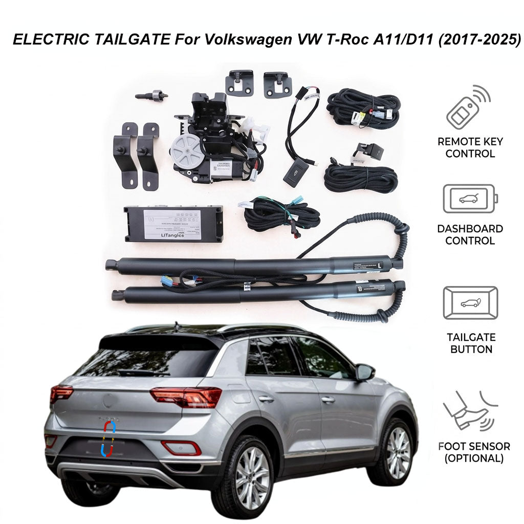 Electric Power Tailgate Lift for Volkswagen VW T-Roc A11/D11 (2017-2025) | Volkswagen Smart Trunk Opener Upgrade | CE & FCC Certified