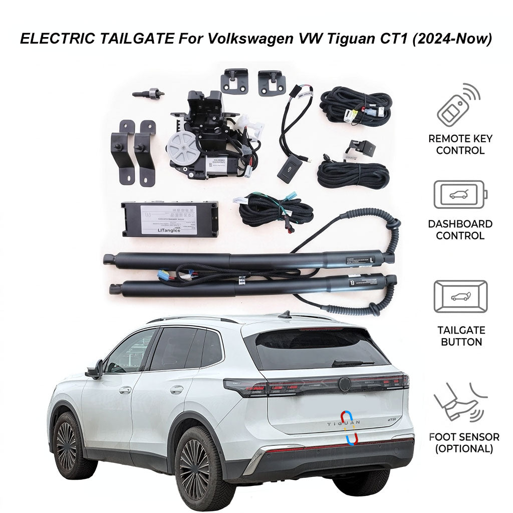 Electric Power Tailgate Lift for Volkswagen VW Tiguan CT1 (2024-Now) | Volkswagen Smart Trunk Opener Upgrade | CE & FCC Certified