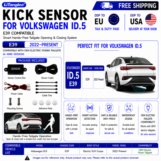 For Volkswagen ID.5 E39 OEM Electric Power Tailgate Smart Hands-Free Kick Sensor – Foot-Activated Tailgate Opening & Closing System