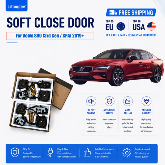 For Volvo S60 (3rd Gen / SPA) 2019+ 4-Door Electric Soft Close System | LiTanglee