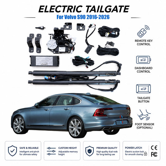 Für Volvo S90 2016-2026 Automatisches elektrisches Heckklappen-Liftsystem | Elektrischer Kofferraumöffner | Ultraleise | OEM-Passform & CE-zertifiziert