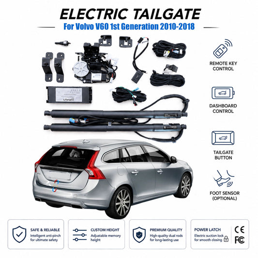 Für Volvo V60 1. Generation 2010-2018 Automatisches Heckklappen-Hebekit | Elektrische Kofferraumöffnung | Ultra-leise | OEM-Passform & CE-zertifiziert