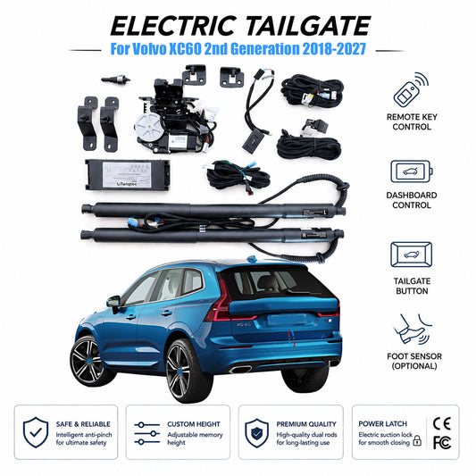 Für Volvo XC60 2. Generation 2018-2027 Elektrische Heckklappen-Nachrüstung | Elektrischer Kofferraumöffner | Ultra-Leise | OEM-Passform & CE-Zertifiziert