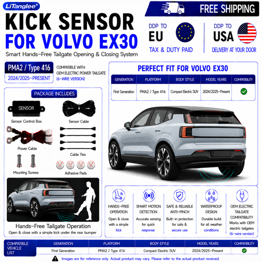 For Volvo EX30 PMA2 Type 416 OEM Electric Power Tailgate Smart Hands-Free Kick Sensor – Foot-Activated Tailgate Opening & Closing System