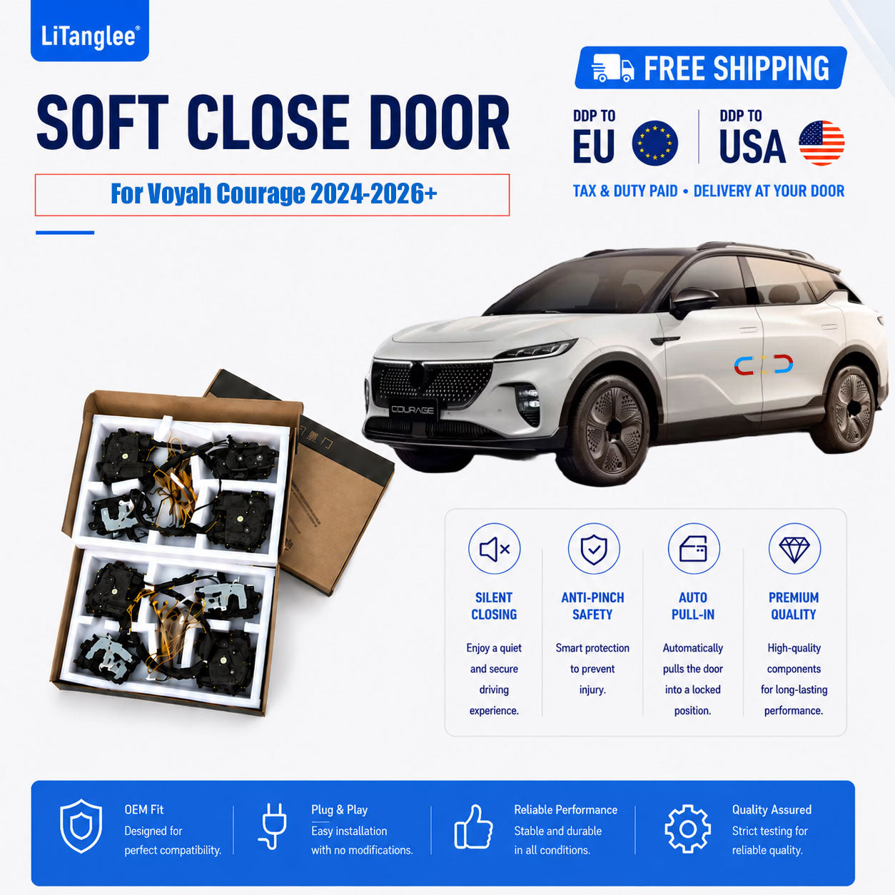 For Voyah Courage (2024-2026+)  Electric Soft Close Door Upgrade Kit | LiTanglee