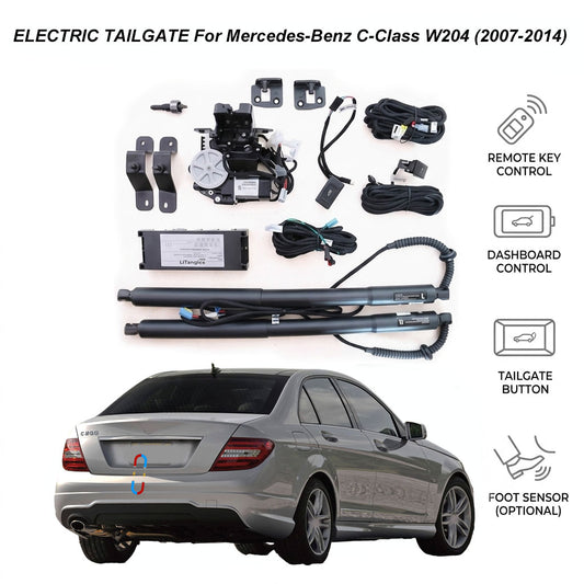 Elektrische Heckklappe für Mercedes-Benz C-Klasse W204 (2007-2014) | Smart Trunk Opener | CE- & FCC-zertifizierte Automobilqualität