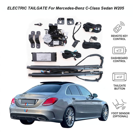 Elektrische Heckklappe für Mercedes-Benz C-Klasse Limousine W205 (2014-2021) | Intelligenter Kofferraumöffner | CE- und FCC-zertifizierte Automobilqualität
