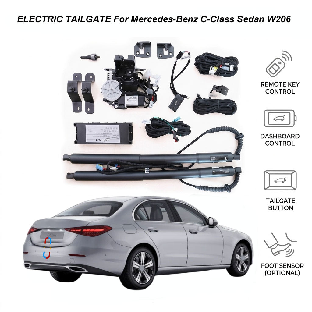 Electric Power Tailgate Lift for Mercedes-Benz C-Class Sedan W206 (2021-Now) | Smart Trunk Opener | CE & FCC Certified Automotive Grade