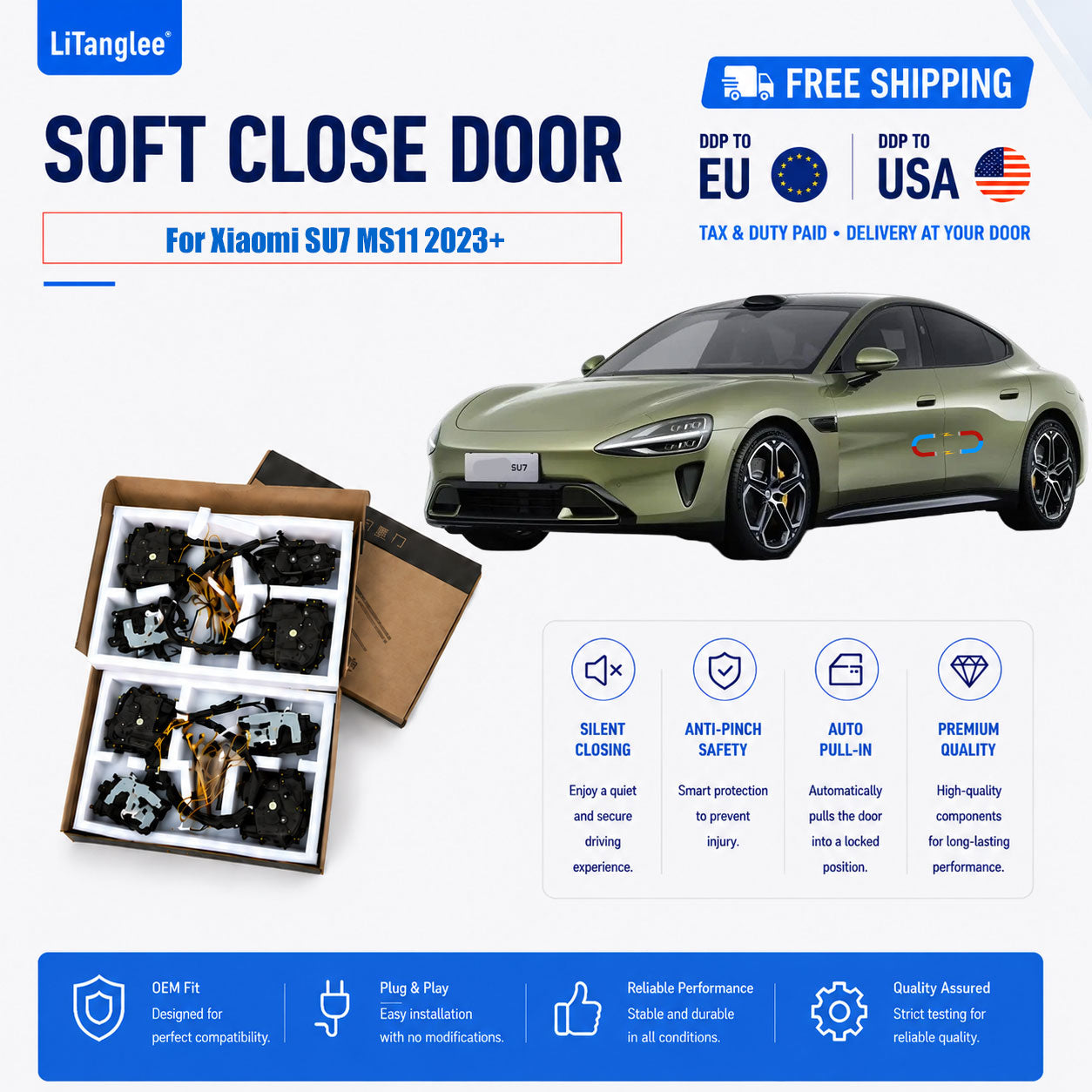 For Xiaomi SU7 MS11  Electric Soft Close Door Upgrade Kit | LiTanglee
